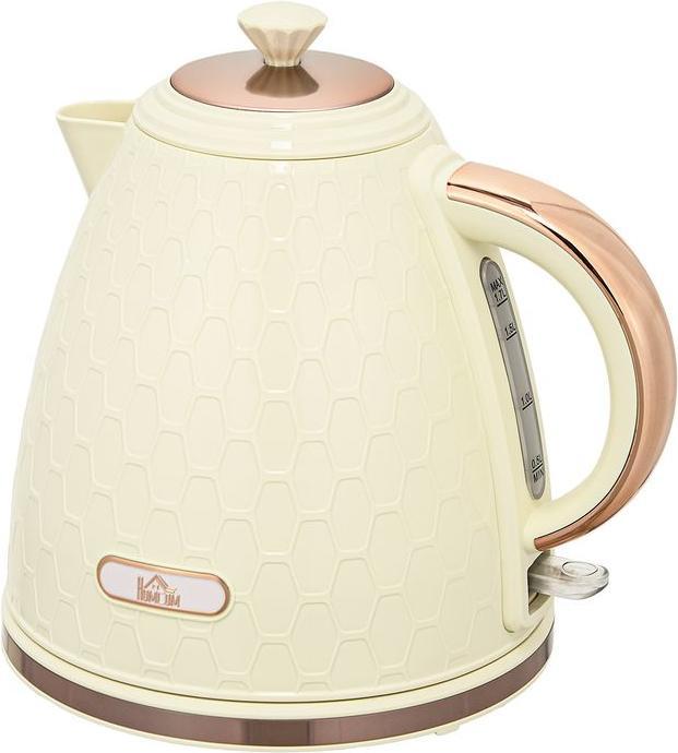 Swisshandel24 Wasserkocher, 2200W, Sichtfenster, Filter, Schnellkocher, Beige (1.70 l)
