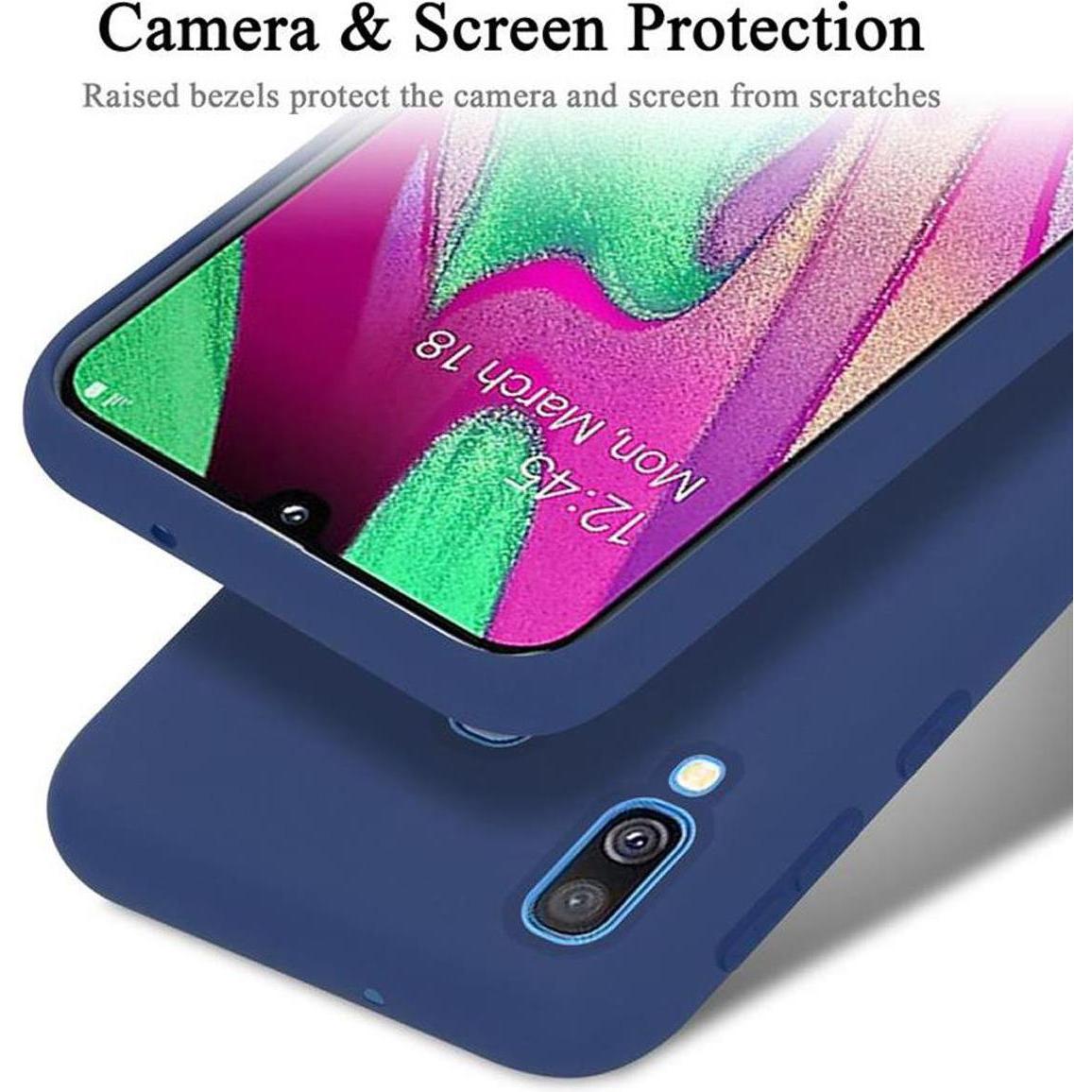 Thumbnail - Cadorabo TPU Liquid Silicone Case Cover (Samsung Galaxy A40), Smartphone Hülle, Blau