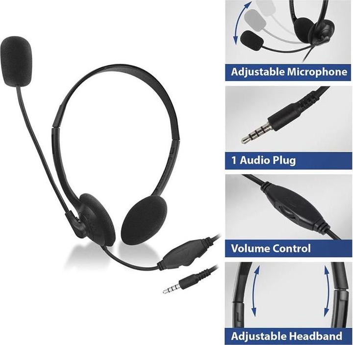 Actual product image ACT Headset with 3.5mm audio jack (Cable)
