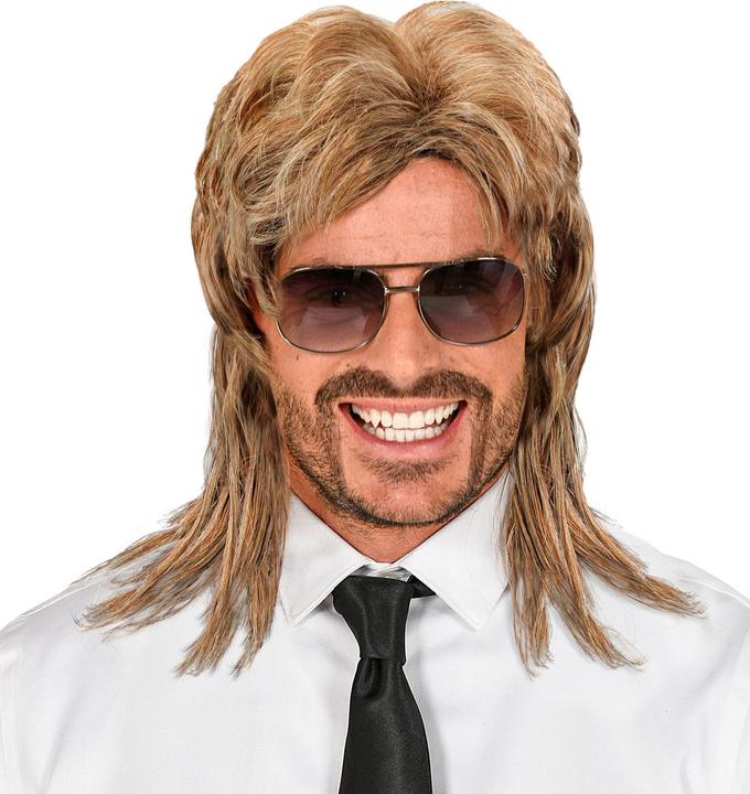 Widmann Blonde 80er Vokuhila Perücke