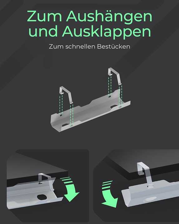 Actual product image Icy Box Cable management tray (Cable hole, 61 cm)