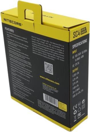 Produktbild Nitecore SC4 - Schnellladegerät (1 Stk., 14500, 16340, 18650, 26650, Ladegerät inkl. Akku)