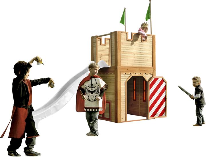 Produktbild Axi Arthur Spielhaus Braun/Rot - Weisse Rutsche