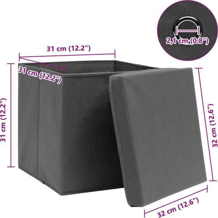 Actual product image vidaXL Aufbewahrungsbox (32 cm, 10x)