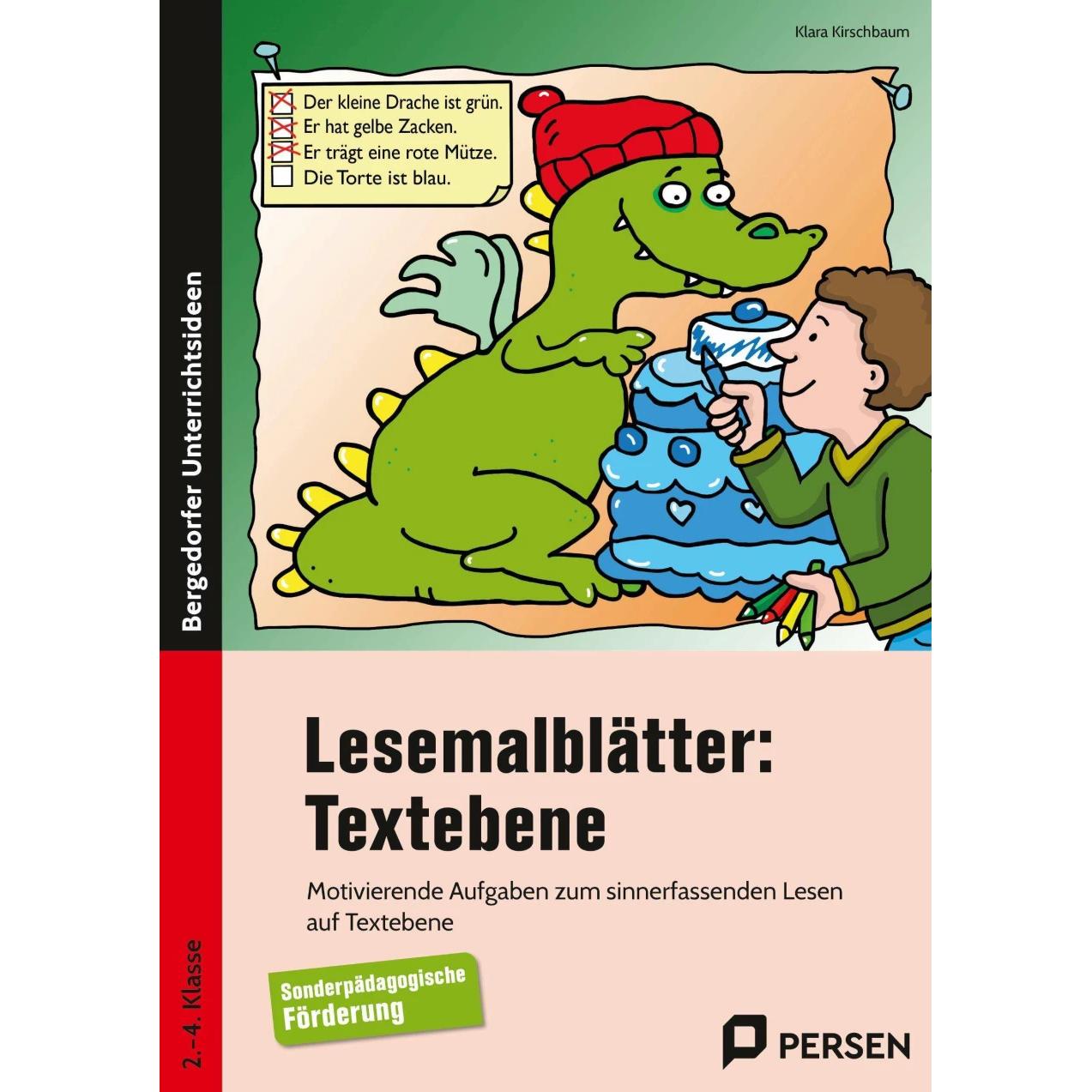 Lesemalblätter: Textebene, Schulbücher von Klara Kirschbaum