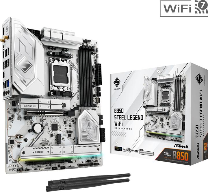 Productafbeelding AsRock B850 Steel Legend WiFi (AM5, AMD B850, ATX)