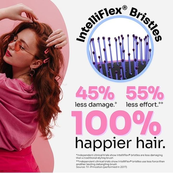 Actual product image Wet Brush Custom Care Thick Hair Detangler Purple