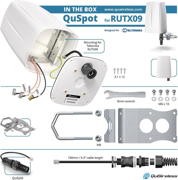 Produktbild Teltonika LTE-Antenne QuSpot AX09S Outdoor Gehäuse für RUT-X09 (2G)