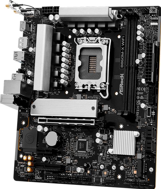 Productafbeelding AsRock B860M-X WiFi R2.0 1851 mATX HDMI/DP DDR5 (LGA 1851, Intel B860, Micro ATX (mATX))