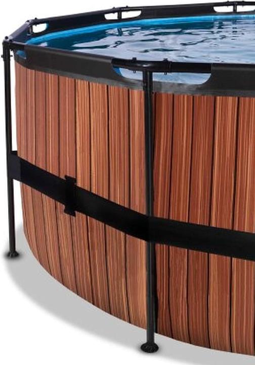 Actual product image Exit Round frame pool 427x122 cm with sun canopy and sand filter pump