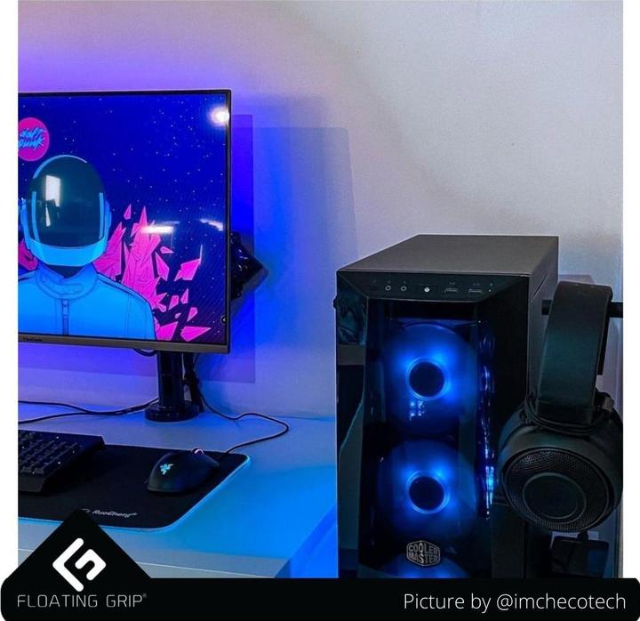 Actual product image Floating Grip Headphone Hanger Black