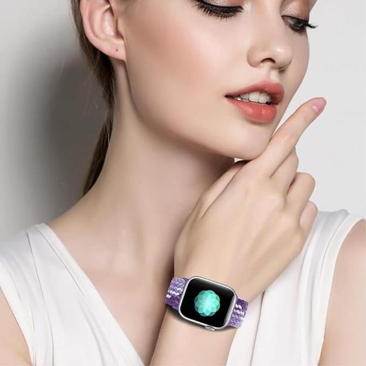 Productafbeelding Cover-Discount Apple Watch 42/41/40mm - Nylon gevlochten vervangend bandje (Nylon)