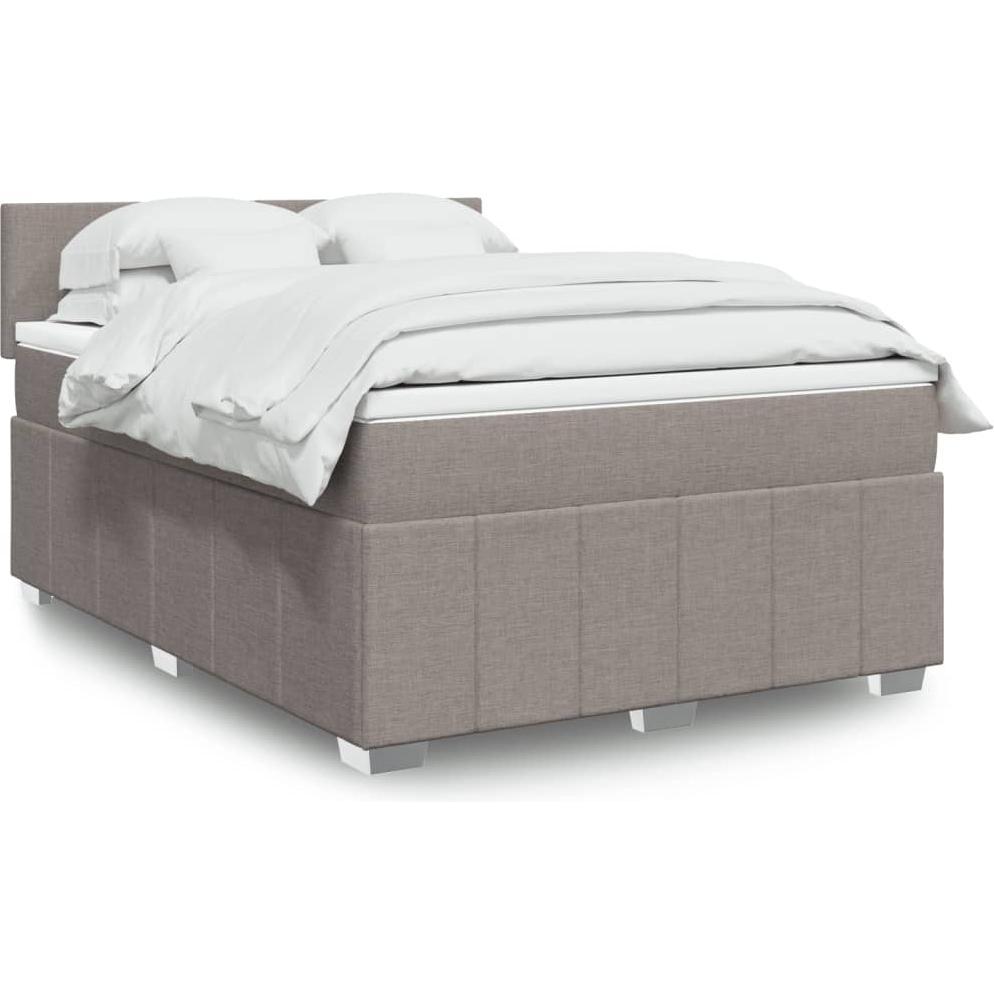 VidaXL, Bett, Bo x springbett mit Matratze 140 x 190 cm Stoff (140 x 190 cm)