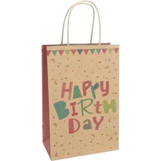 Idena, Geschenkverpackung, Geschenktasche M B-Day 18x10x27cm FSC-Mix (Geschenktüte)