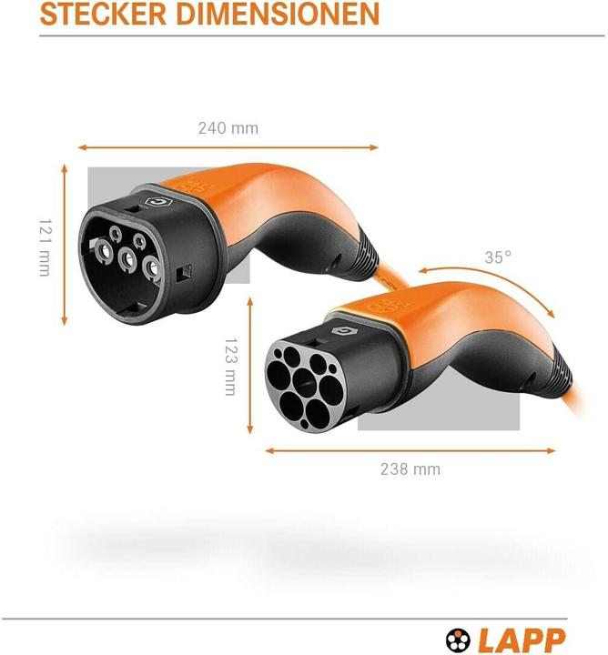 Actual product image Lapp Mobility EV-TYP2 Ladekabel HELIX 1-phasig (Type 2, 7.40 kW, 32 A, 5 m)