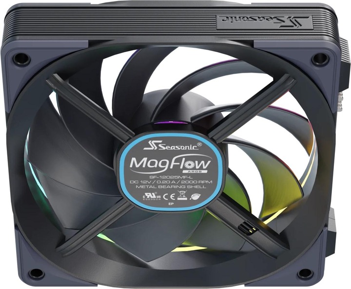 Actual product image Seasonic MagFlow 1225PWM ARGB 120*120*120 1-Fan Kit fan (120 mm, 1 x)