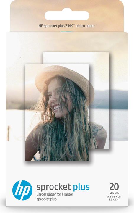 Produktbild HP Sprocket Plus Fotopapier Zink (258 g/m², Spezial, 20 x)