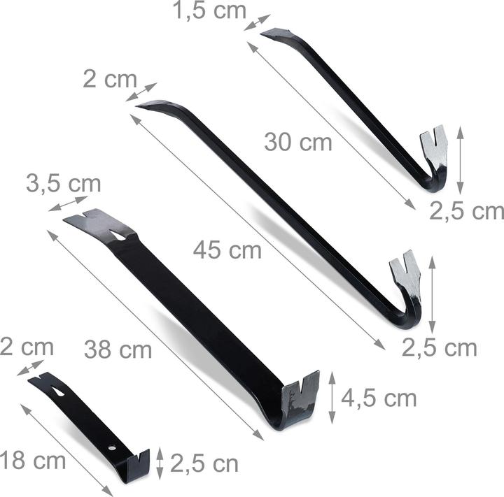 Immagine prodotto Relaxdays Brecheisen 4-tlg. Set