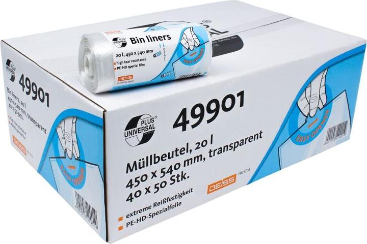 Produktbild Deiss Universal Plus® Müllbeutel 20 Liter, 49901 - Rolle / 20 Liter (1 x, 20 l)