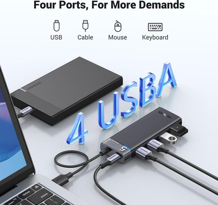 Produktbild Ugreen 4-Port USB-A Hub (USB-A, 4 Ports)