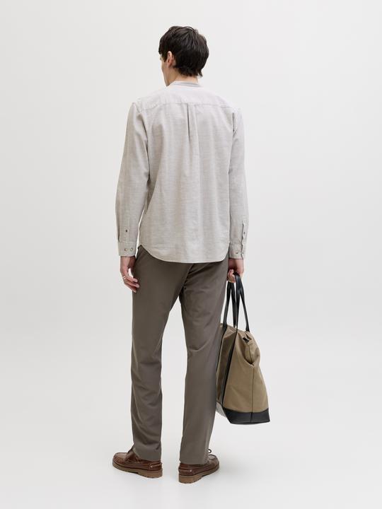 Actual product image Jack & Jones Jjesummer Linen Blend Band Shirt L/S Sn (XL)