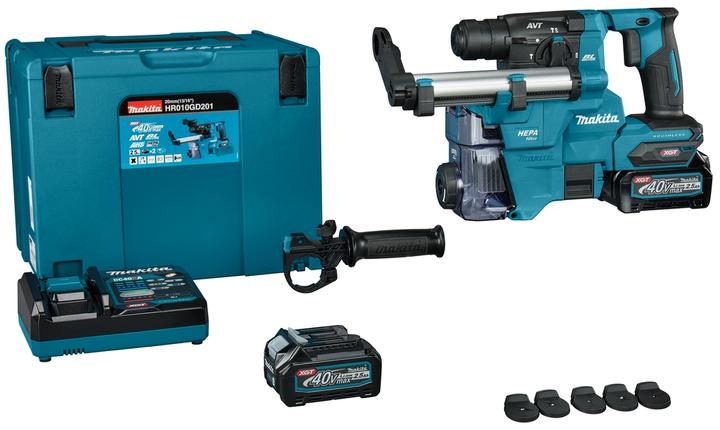 Produktbild Makita Akku-Kombihammer SDS-PLUS 40V max. / 2,5 Ah, 2 Akkus + Ladegerät im MAKPAC