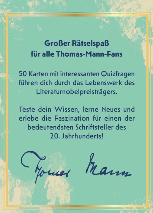 Produktbild Das grosse Thomas-Mann-Quiz (Deutsch)