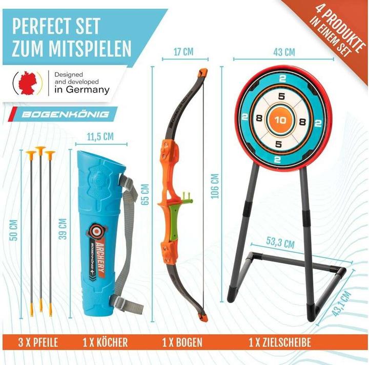 Actual product image Bogenkönig Bogenschiess-Set 7-teilig