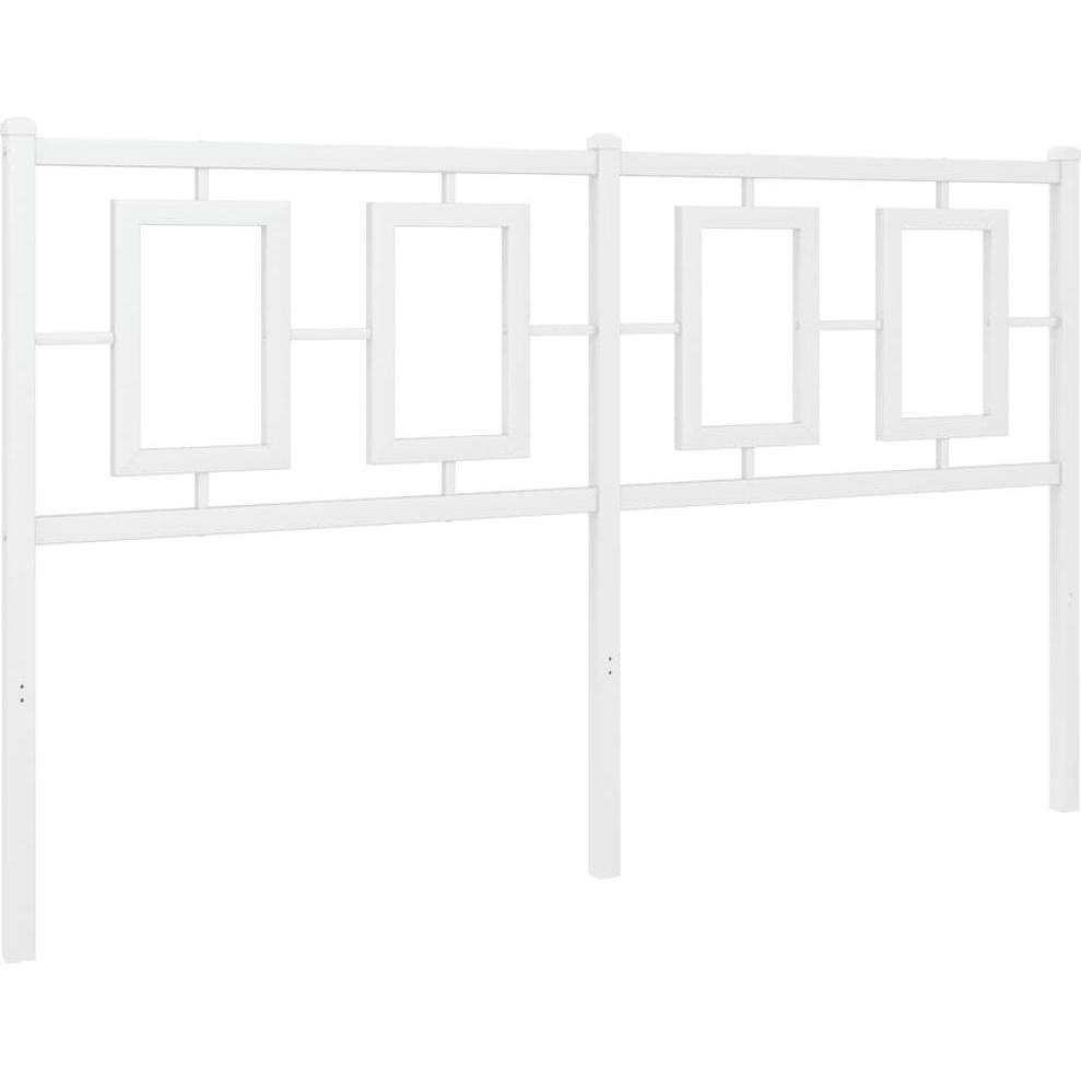 Thumbnail - VidaXL, Bett Zubehör, Kopfteil Bettkopfteil Metallkopfteil Metallbeine Metall Weiss 135cm (142 x 3 x 91 cm)