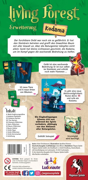 Actual product image Pegasus Living Forest: Kodama, board game, for 2-4 players, from 10 years, EN expansion (German)