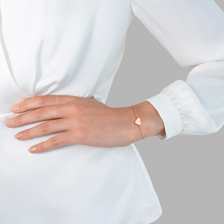 Produktbild Glanzstücke München Damen Herz Sterling Silber roségold 17,0 cm Basislänge + 3,0 cm Verlängerung - 6808 (17 cm, Sterling Silber)