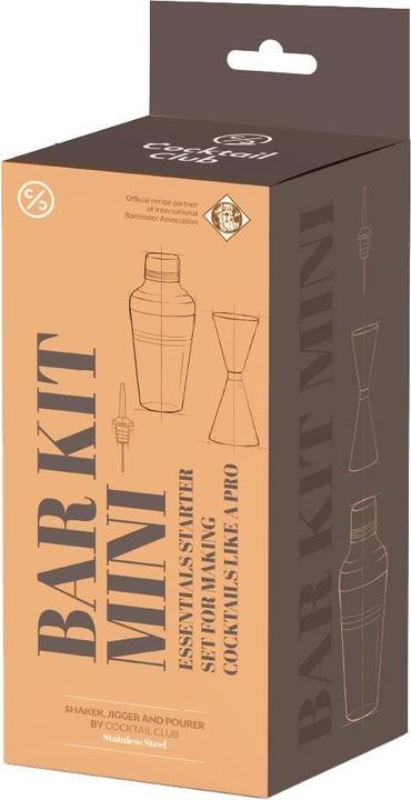 Produktbild Cocktail Club - Bar Kit Mini - 3-piece Shaker, Jigger, Pourer (Cocktail Set)