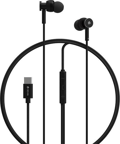 Devia Bedrade oortelefoon Smart M1 Digitaal Metaal USB-C zwart (Bedraad)