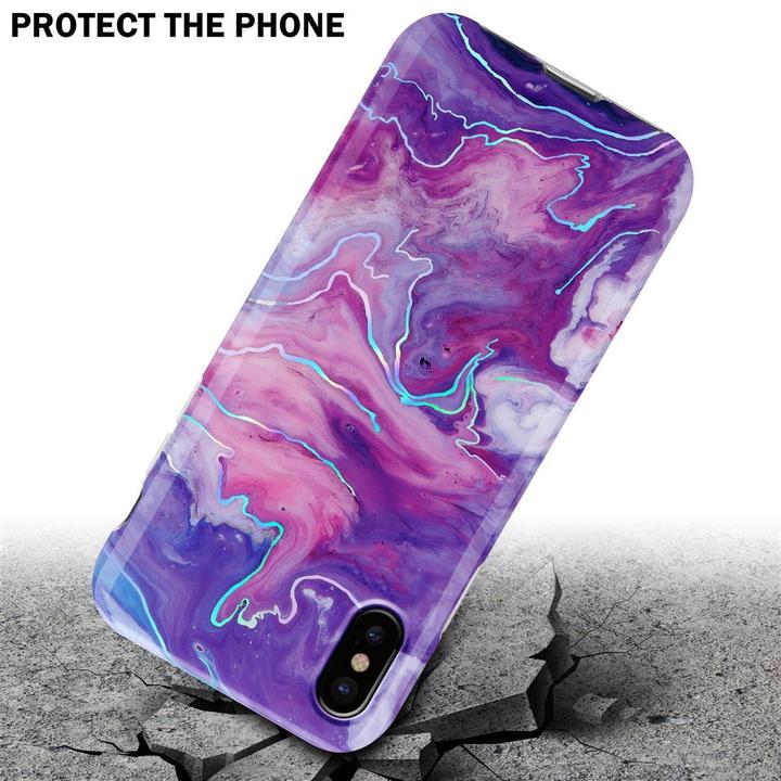 Image du produit Cadorabo Couverture IMD TPU Marbre coloré (Apple iPhone XS Max)