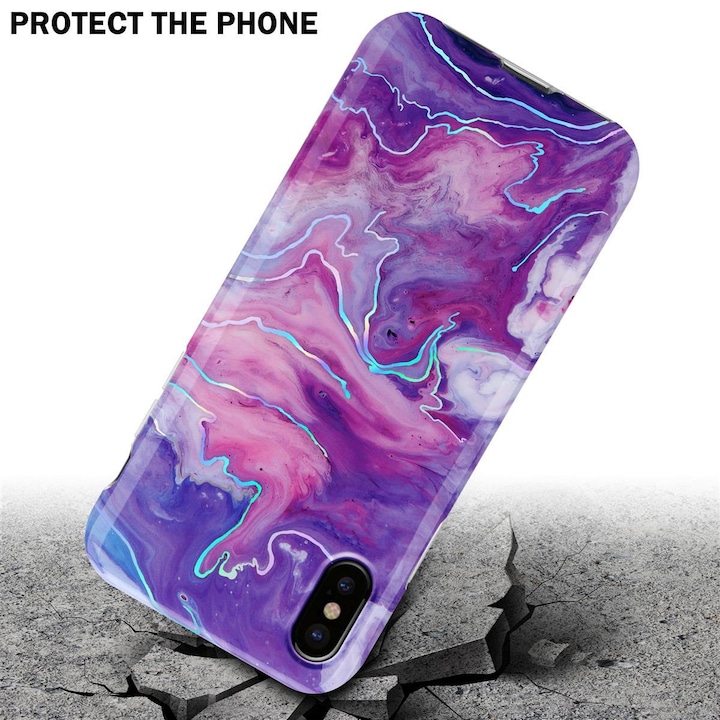 Produktbild Cadorabo IMD TPU Bunter Marmor Cover (Apple iPhone XS Max)