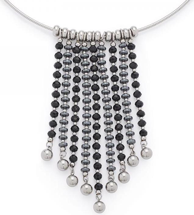 Image du produit Leonardo Collier Donna (Perles d'hématite à facettes en acier inoxydable et perles de verre)