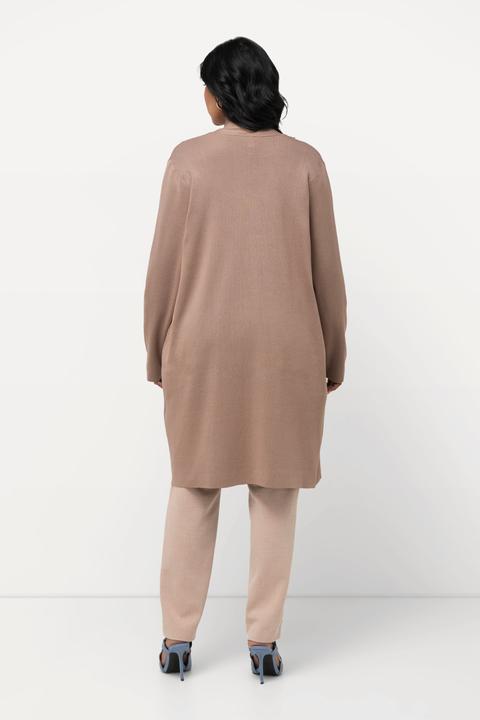 Actual product image Ulla Popken Long Open Front Cardigan Sweater (58)