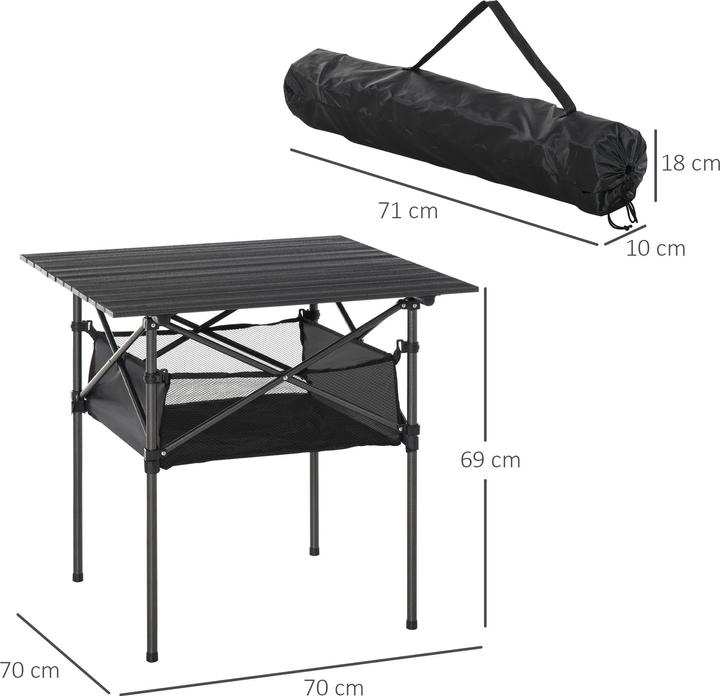 Actual product image Outsunny Camping table with storage bag and mesh bag