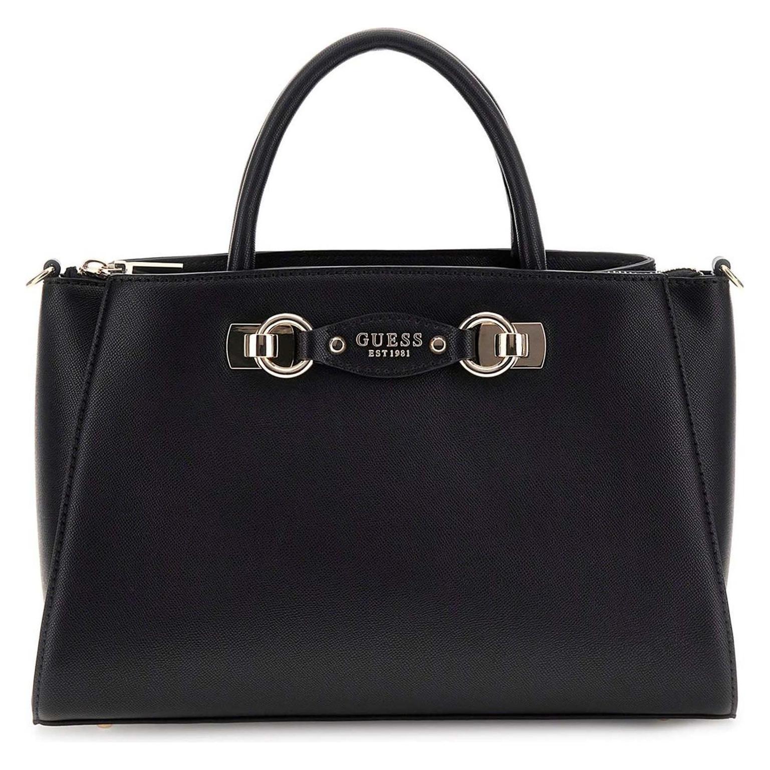 Guess, Damen, Handtasche, Mimina Girlfriend Satchel, Schwarz