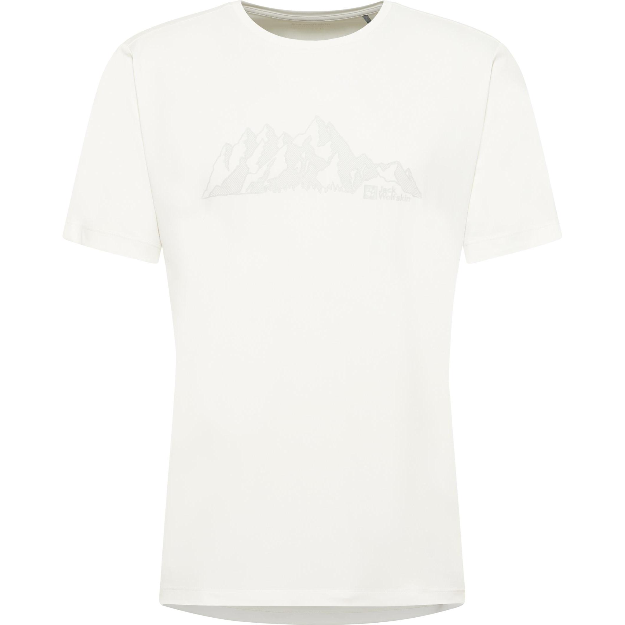 Jack Wolfskin, Herren, Sportshirt, Peak Graphic T M (S), Weiss, S