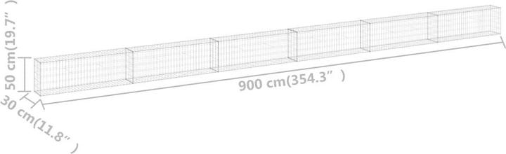Produktbild vidaXL Gabionenwand