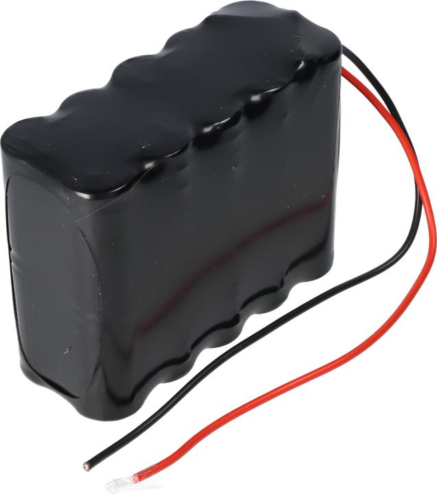 XCell Notleuchtenakku NiCd 24V 1800mAh L2x2x5 Sub-C mit 250mm Kabel passend für G+U RWA Zentrale RZ911A-2 (1 pz., 1800 mAh, Batteria + Caricabatterie)