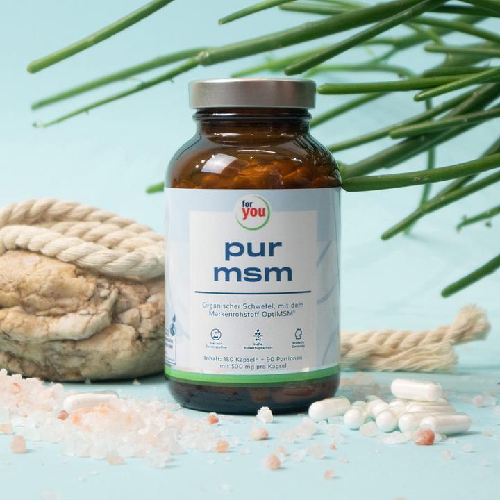 Actual product image For You pure msm (180 Piece, Capsules, 107 g)