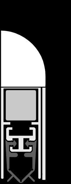 Produktbild Athmer Trdichtung Wind-Ex 1-310 1-seitig Lnge 985 mm Alu silberfarben eloxiert