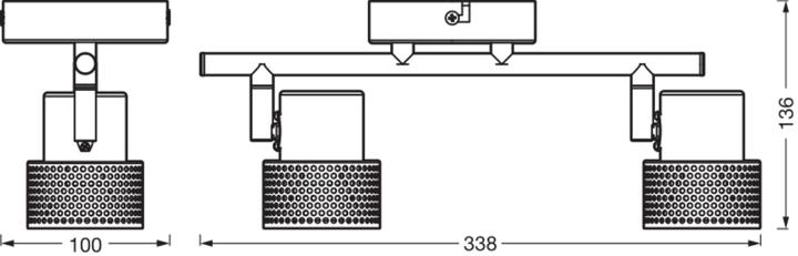 Produktbild Ledvance DECOR SPOT CORK BLACK 2x3.4W 927 DIM (460 lm, GU10)
