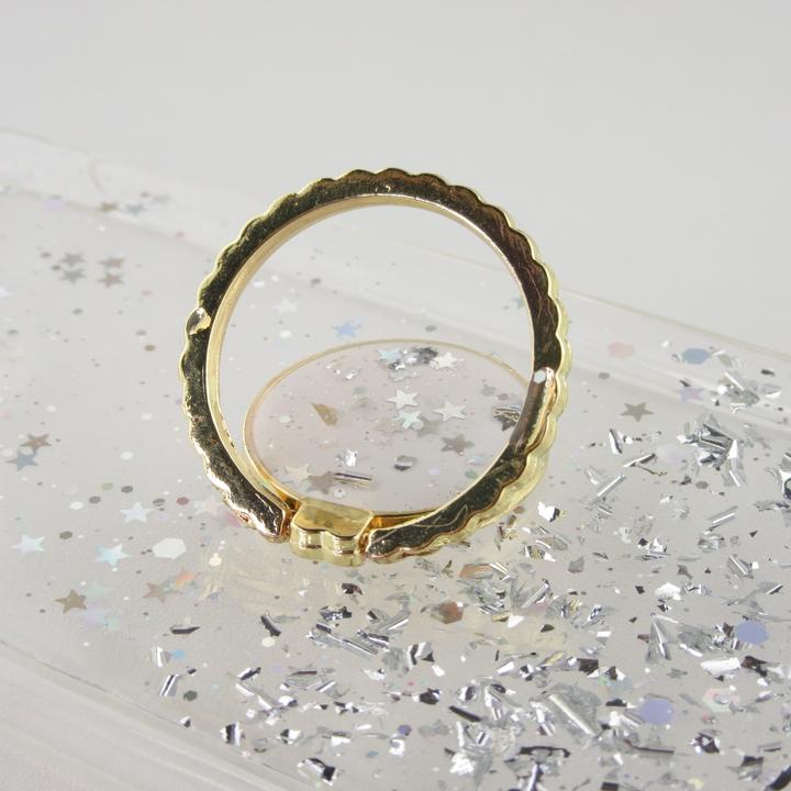 Produktbild PhoneLook Hülle Gummi silberner Pailletten mit Ring (Apple iPhone 11)