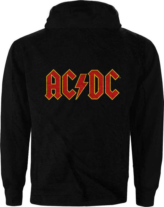 Immagine prodotto AC/DC Felpa con Cappuccio e Zip Intera Stampa posteriore Logo Donna (L)