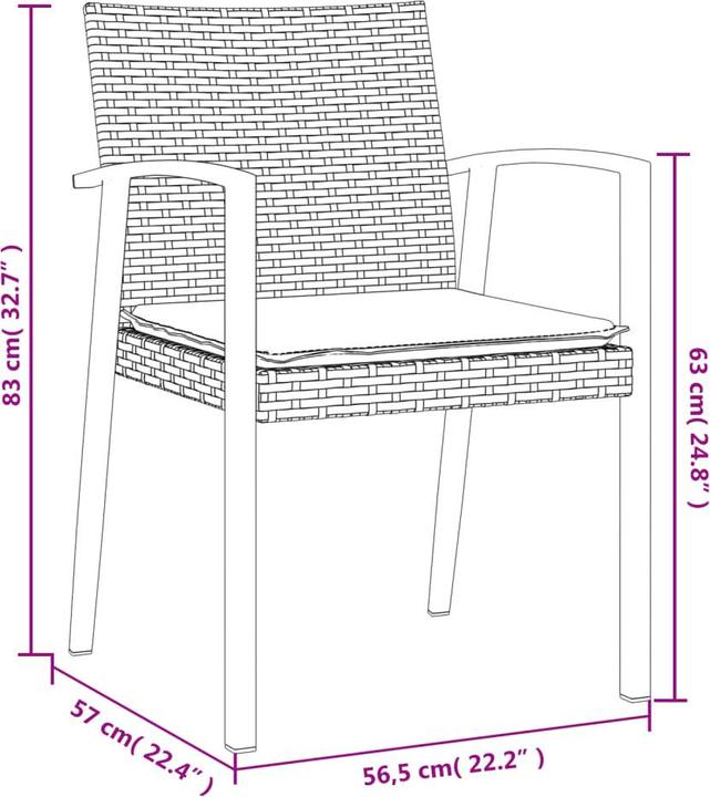 Produktbild vidaXL Garten Essgruppe (100 x 200 x 74 cm)
