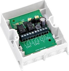 Actual product image Eldat RCL03E5002-01-01K Mini receiver Easywave 868 MHz 2-channel white 12-24V AC/DC