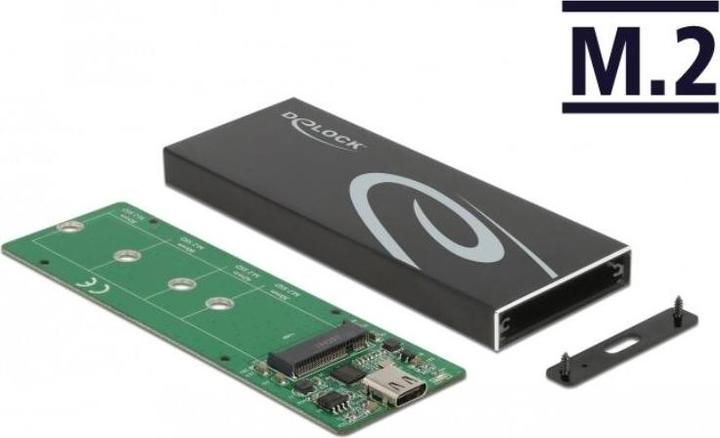 Actual product image Delock External enclosure for M.2 SATA SSD with USB Type-C™ connector (M.2 2230, M.2 2242, M.2 2260, M.2 2280)